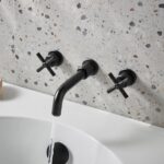 Bristan Cruzar 3 Hole Wall Bath Filler Tap Black