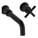 Bristan Cruzar 3 Hole Wall Bath Filler Tap Black