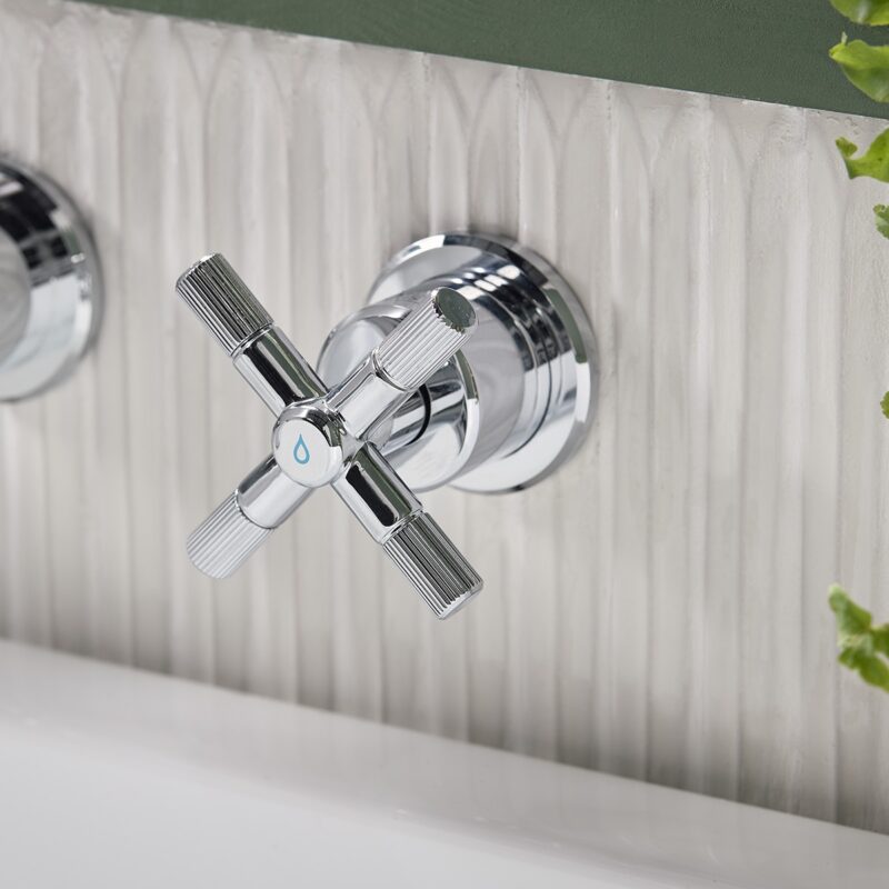Bristan Cruzar 3 Hole Wall Bath Filler Tap Chrome