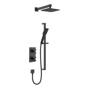 Bristan Cruzar Concealed Shower with Fixed Head & Flexible Riser Black