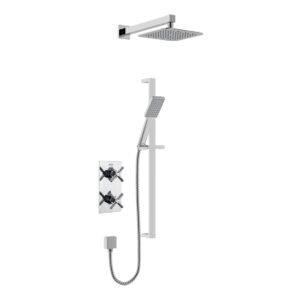 Bristan Cruzar Concealed Shower with Fixed Head & Flexible Riser Chrome