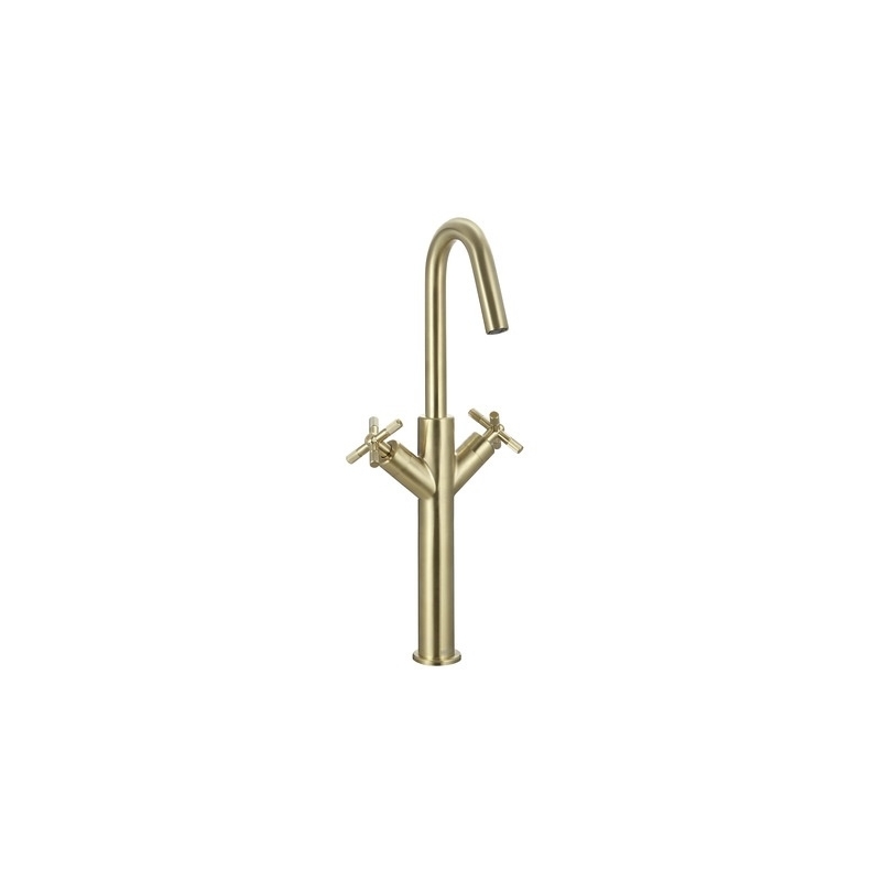 Bristan Cruzar Tall Basin Mixer Tap Brushed Brass