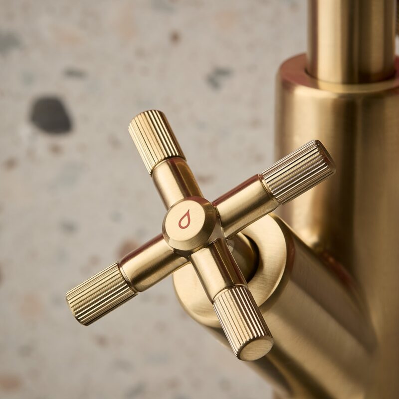 Bristan Cruzar Tall Basin Mixer Tap Brushed Brass