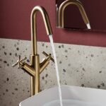 Bristan Cruzar Tall Basin Mixer Tap Brushed Brass