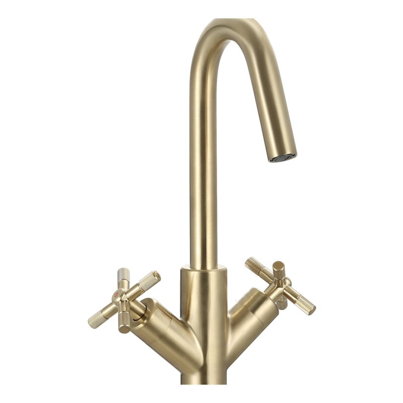 Bristan Cruzar Tall Basin Mixer Tap Brushed Brass