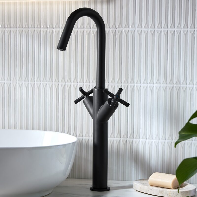 Bristan Cruzar Tall Basin Mixer Tap Black