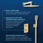 Bristan Cruzar Thermostatic Dual Control Shower Pack 2 Brushed Brass