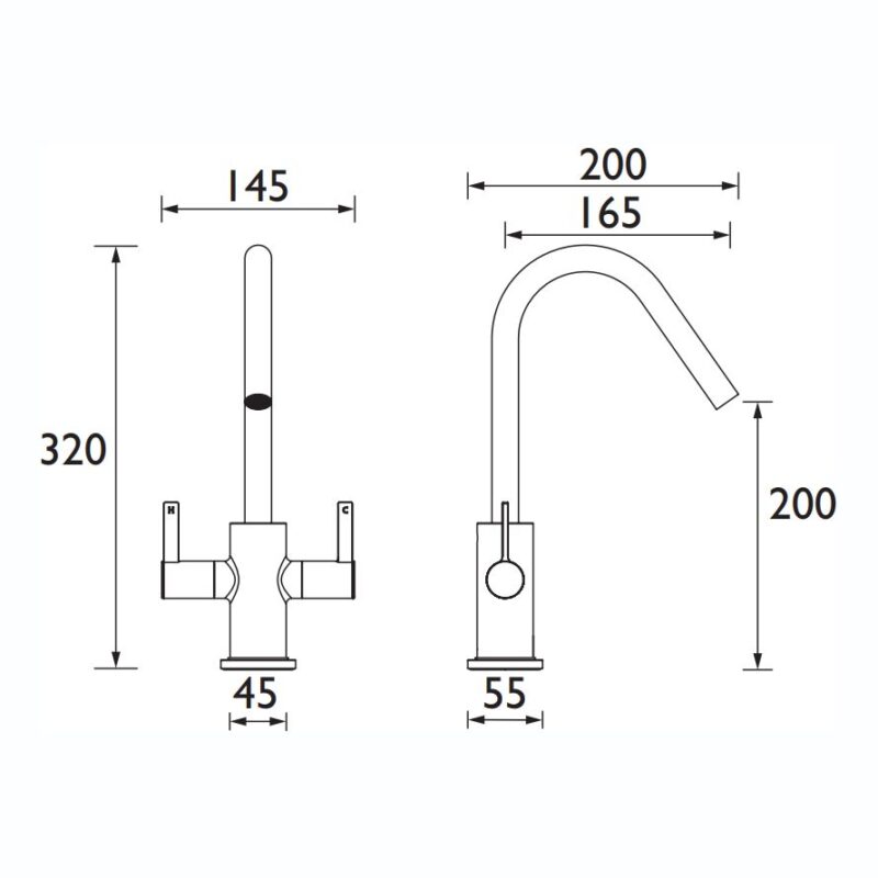Bristan Cashew Easyfit Monobloc Sink Mixer Chrome