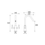 Bristan Cashew Easyfit Monobloc Sink Mixer Gunmetal