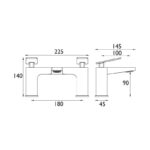 Bristan Delgado Bath Filler Tap Black