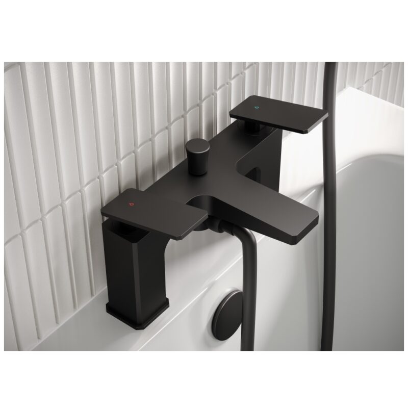 Bristan Delgado Bath Shower Mixer Tap Black