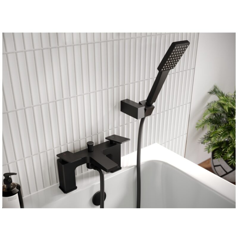Bristan Delgado Bath Shower Mixer Tap Black
