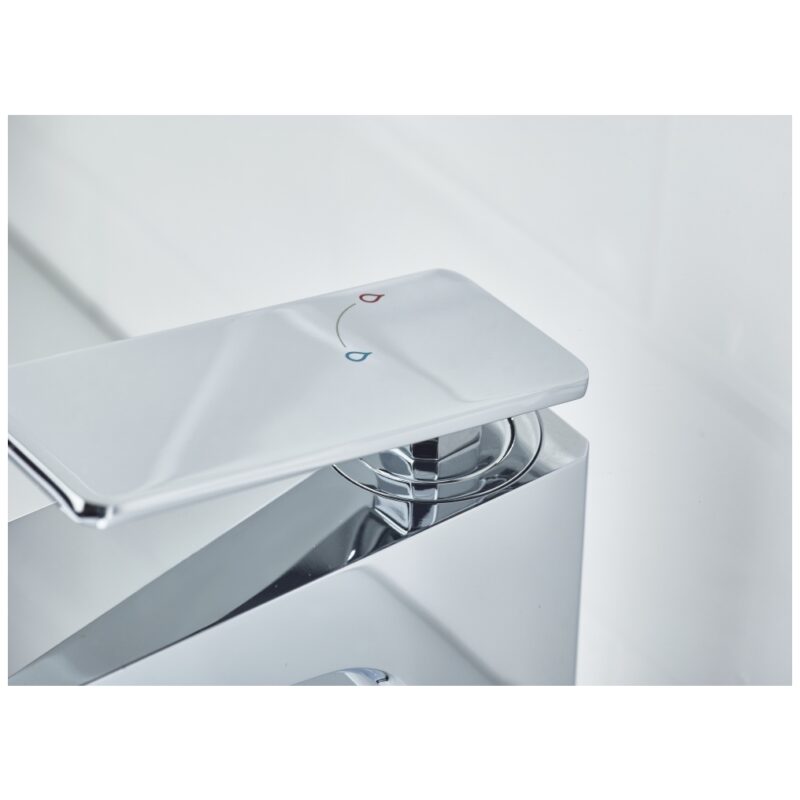 Bristan Delgado Eco Start Basin Mixer Tap with Clicker Waste Chrome