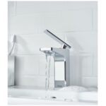 Bristan Delgado Eco Start Basin Mixer Tap with Clicker Waste Chrome