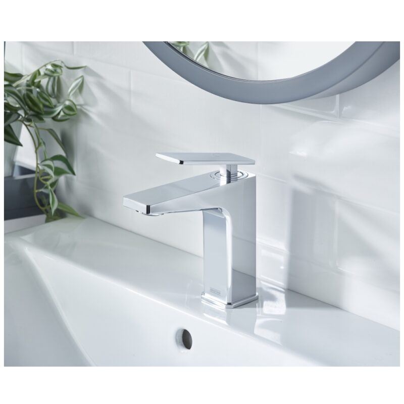 Bristan Delgado Eco Start Basin Mixer Tap with Clicker Waste Chrome