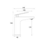 Bristan Delgado Eco Start Basin Mixer Tap with Clicker Waste Chrome
