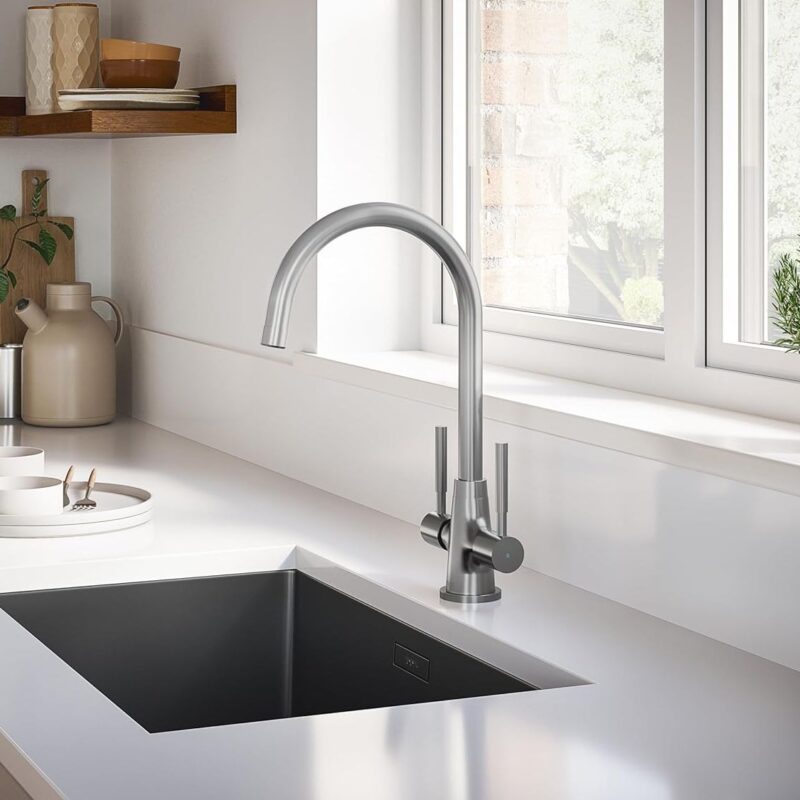 Bristan Dune Sink Mixer Steel