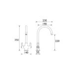 Bristan Echo Easyfit Sink Mixer Tap Brushed Nickel