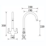 Bristan Echo Easyfit Sink Mixer Tap Brushed Nickel