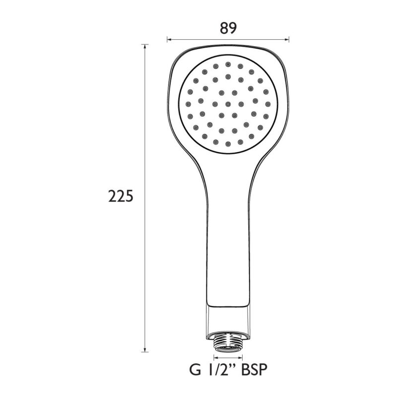 Bristan EVO Single Function Rub Clean Shower Handset
