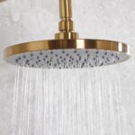 Bristan ABS 200mm Round Fixed Head Brushed Brass