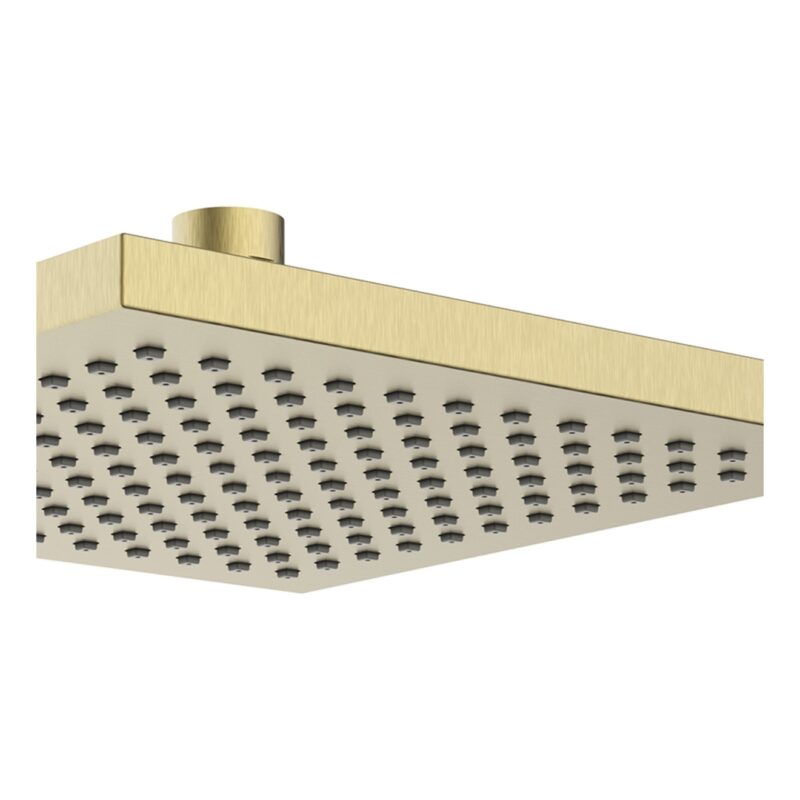 Bristan ABS 200mm Square Fixed Head Brushed Brass