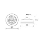 Bristan Traditional 157mm Round Fixed Head