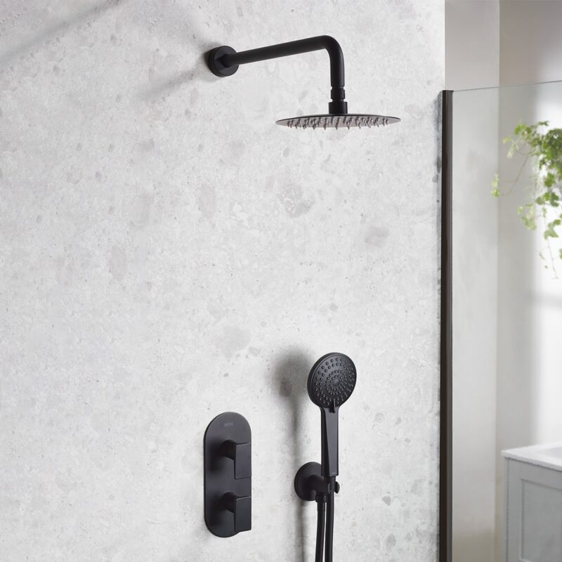 Bristan Frammento Concealed Dual Control Shower Pack 2 Black