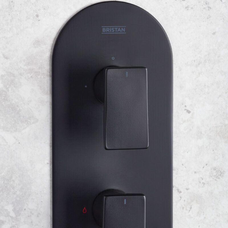 Bristan Frammento Concealed Dual Control Shower Pack 2 Black