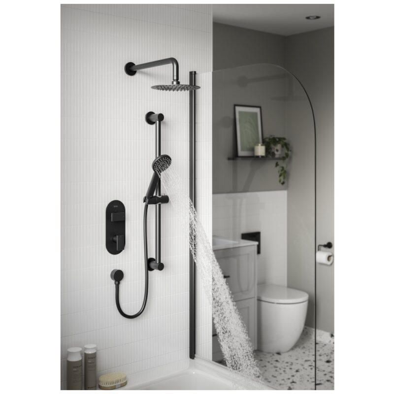 Bristan Frammento Black Concealed Dual Control Shower Pack