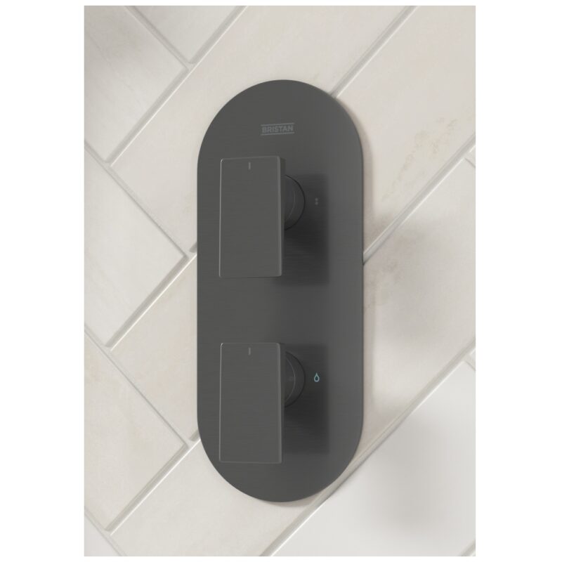 Bristan Frammento Gun Metal Grey Concealed Dual Control Shower Pack