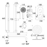 Bristan Frammento Concealed Dual Control Shower Pack Chrome
