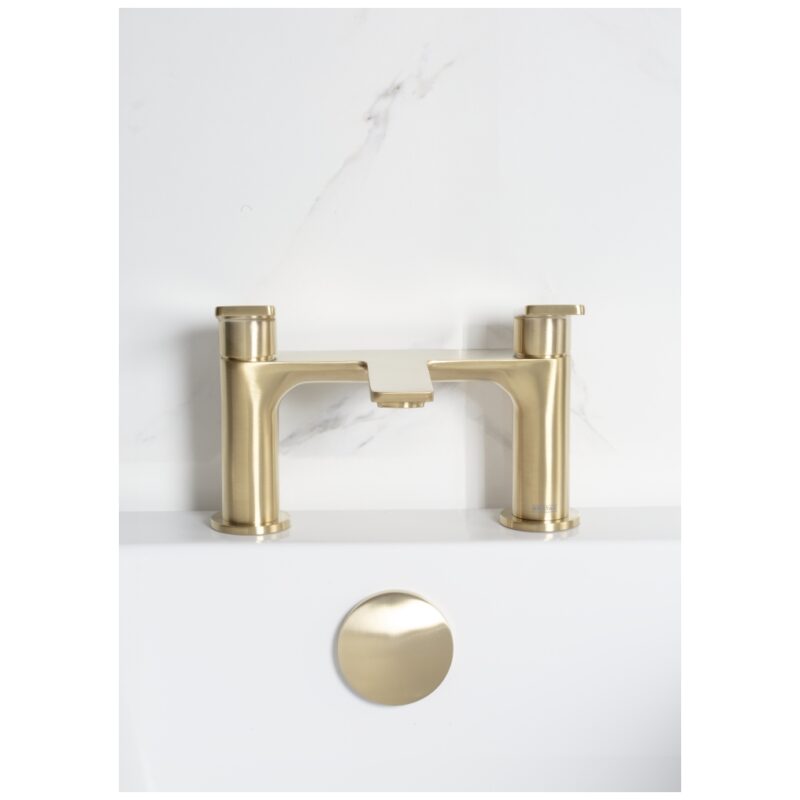 Bristan Frammento Bath Filler Tap Brushed Brass