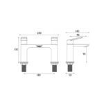 Bristan Frammento Bath Filler Tap Chrome