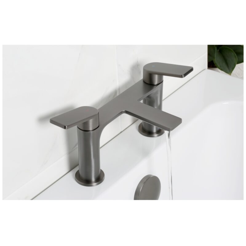 Bristan Frammento Bath Filler Tap Gun Metal Grey