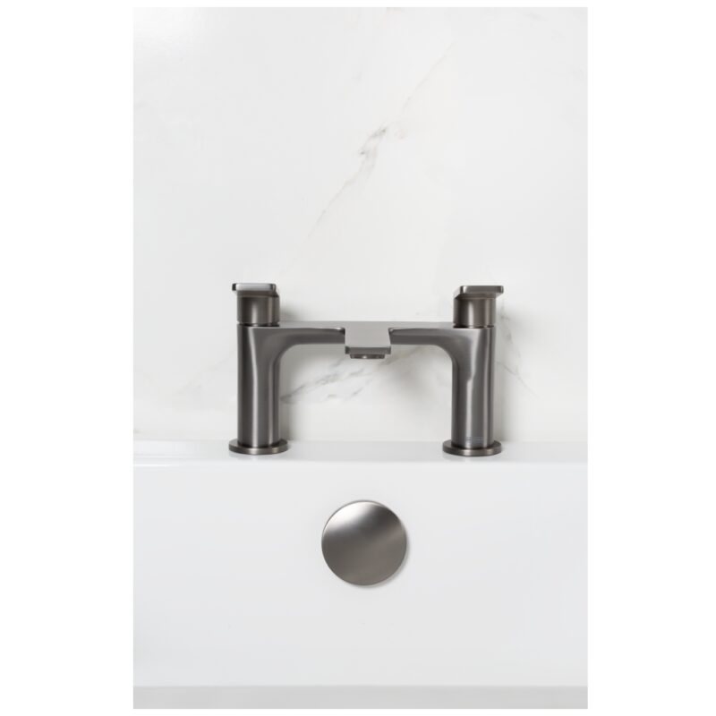 Bristan Frammento Bath Filler Tap Gun Metal Grey
