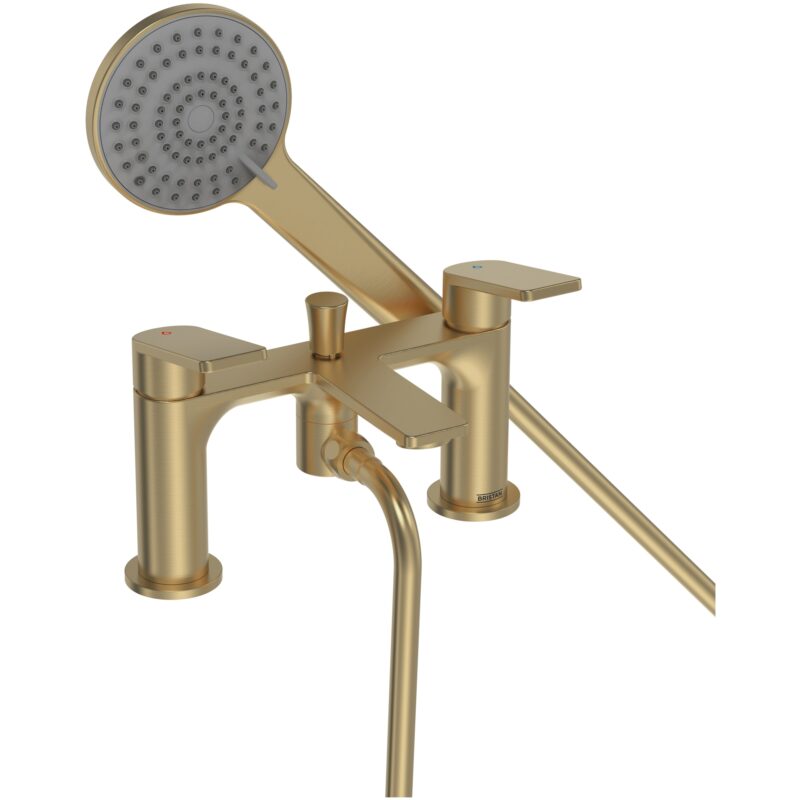 Bristan Frammento Bath Shower Mixer Tap Brushed Brass