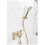 Bristan Frammento Bath Shower Mixer Tap Brushed Brass