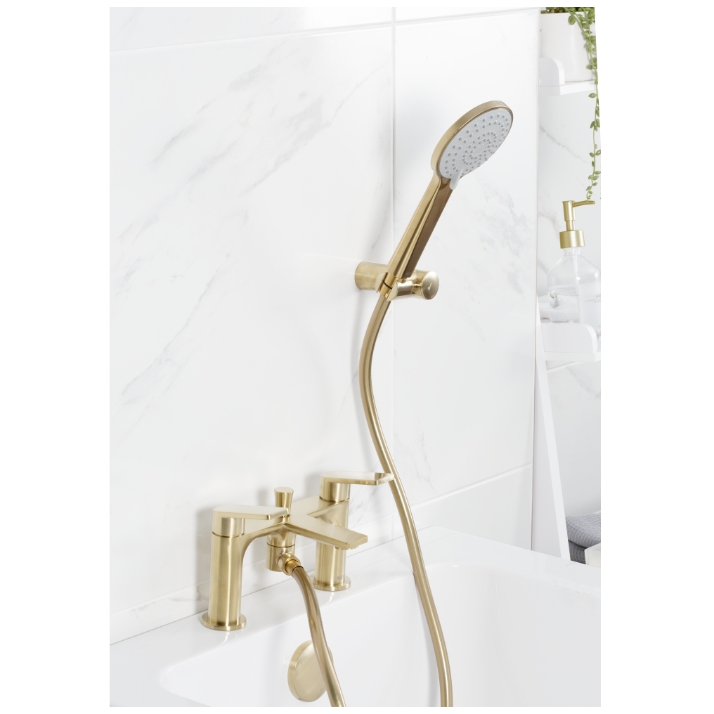 Bristan Frammento Bath Shower Mixer Tap Brushed Brass FRM BSM BB