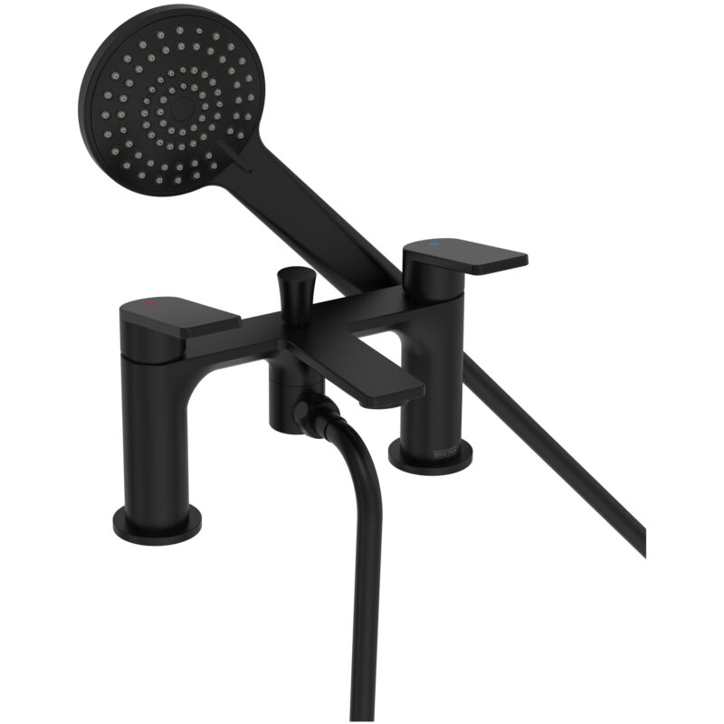 Bristan Frammento Bath Shower Mixer Tap Black Bristan Frammento Bath Shower Mixer Tap Black