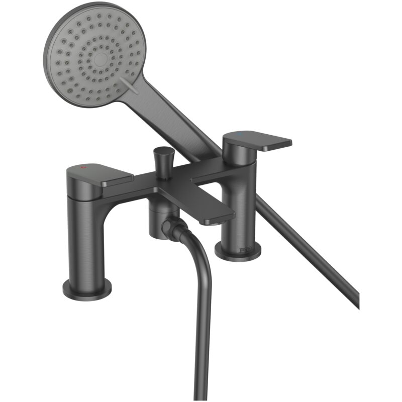 Bristan Frammento Bath Shower Mixer Tap Gun Metal Grey