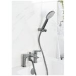 Bristan Frammento Bath Shower Mixer Tap Gun Metal Grey