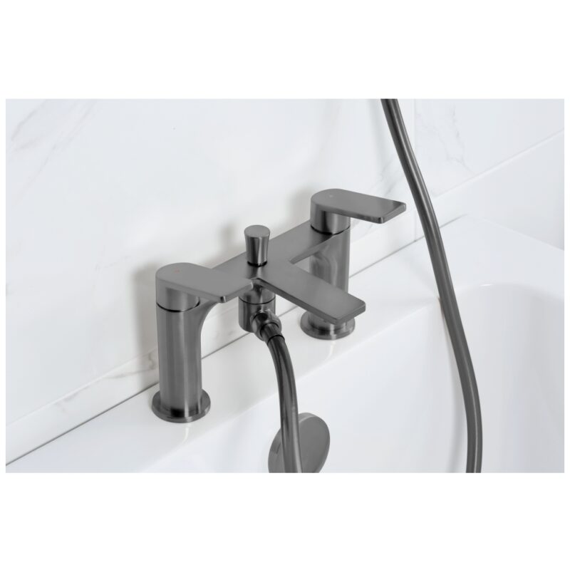 Bristan Frammento Bath Shower Mixer Tap Gun Metal Grey