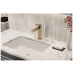 Bristan Frammento Eco Start Basin Mixer with Clicker Waste Brushed Brass