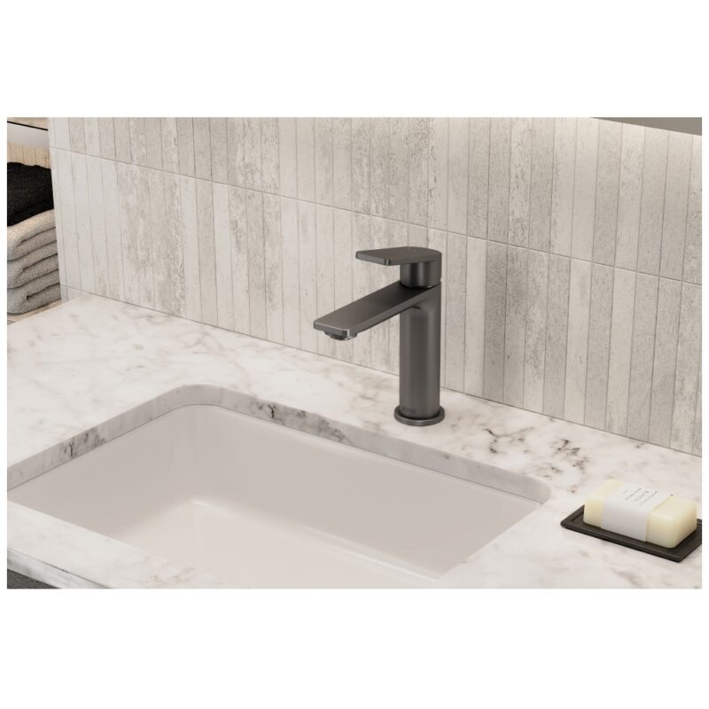 Bristan Frammento Eco Start Basin Mixer with Clicker Waste Gun Metal