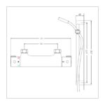 Bristan Frenzy Cool Touch Bar Mixer with Multi Mode Kit
