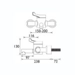 Bristan Thermostatic Wall Mount TMV3 HTM64 Mixer Tap