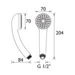 Bristan Single Function Rub Clean Shower Handset Chrome