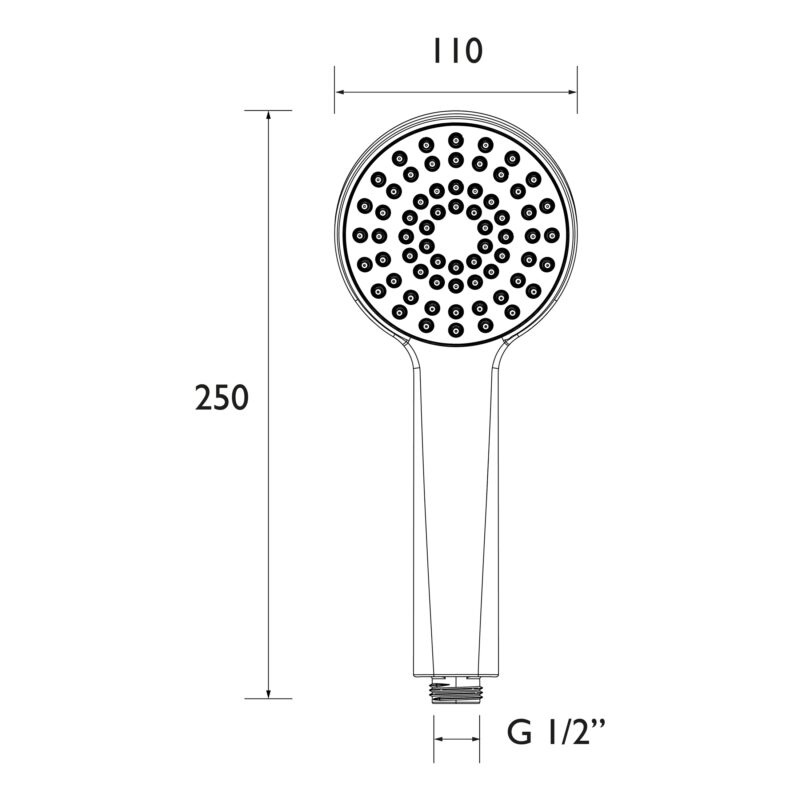 Bristan Multi Function Shower Handset Brushed Brass
