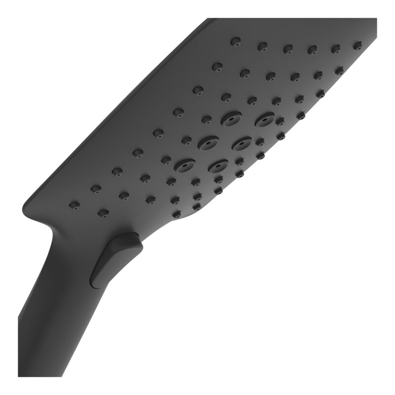 Bristan Large Square 3 Function Push Button Shower Handset Black